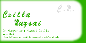 csilla muzsai business card